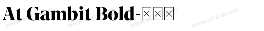 At Gambit Bold字体转换